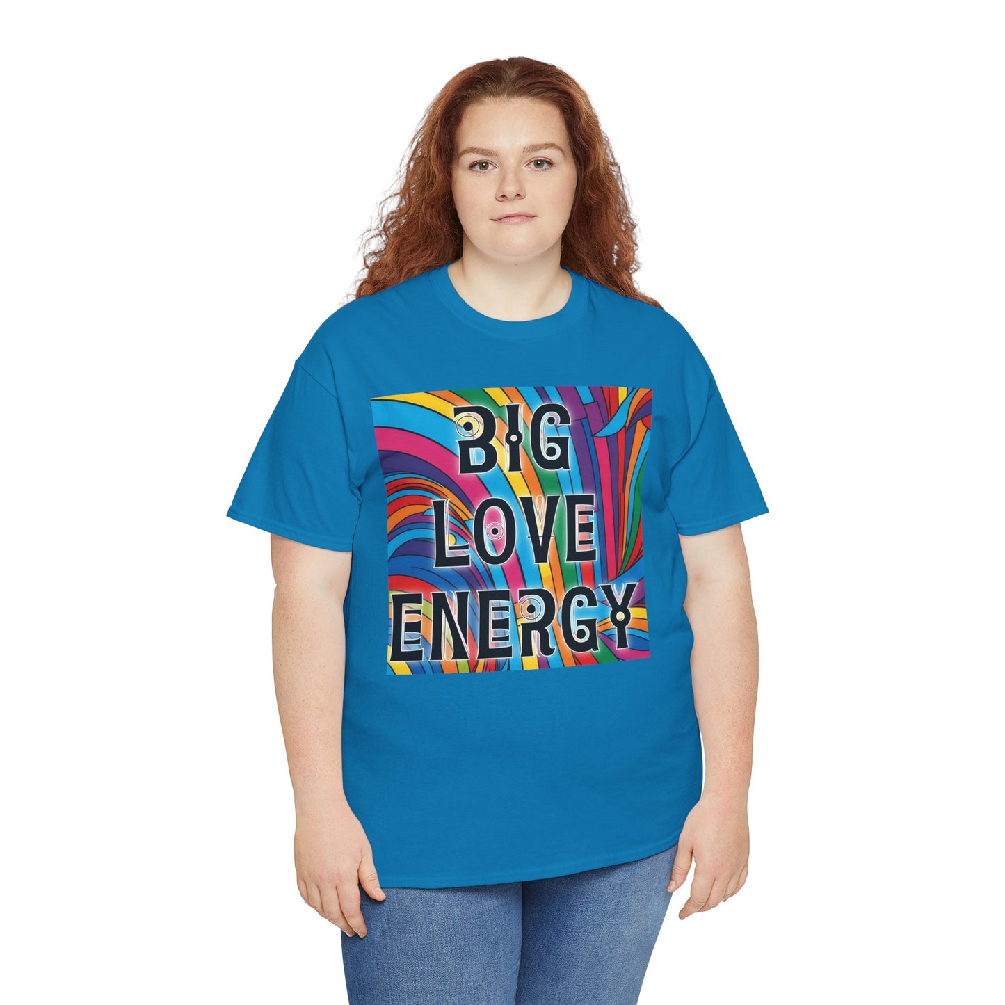 Big Love Energy Tee – Bold Rainbow Graphic T-Shirt