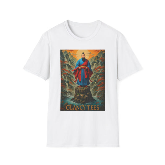 Ancient Warrior Monk T-Shirt Samurai Zen Mountain Tee Japanese Warrior Art Shirt Gift for Martial Arts Fans Gift for History Lovers Spiritual Art