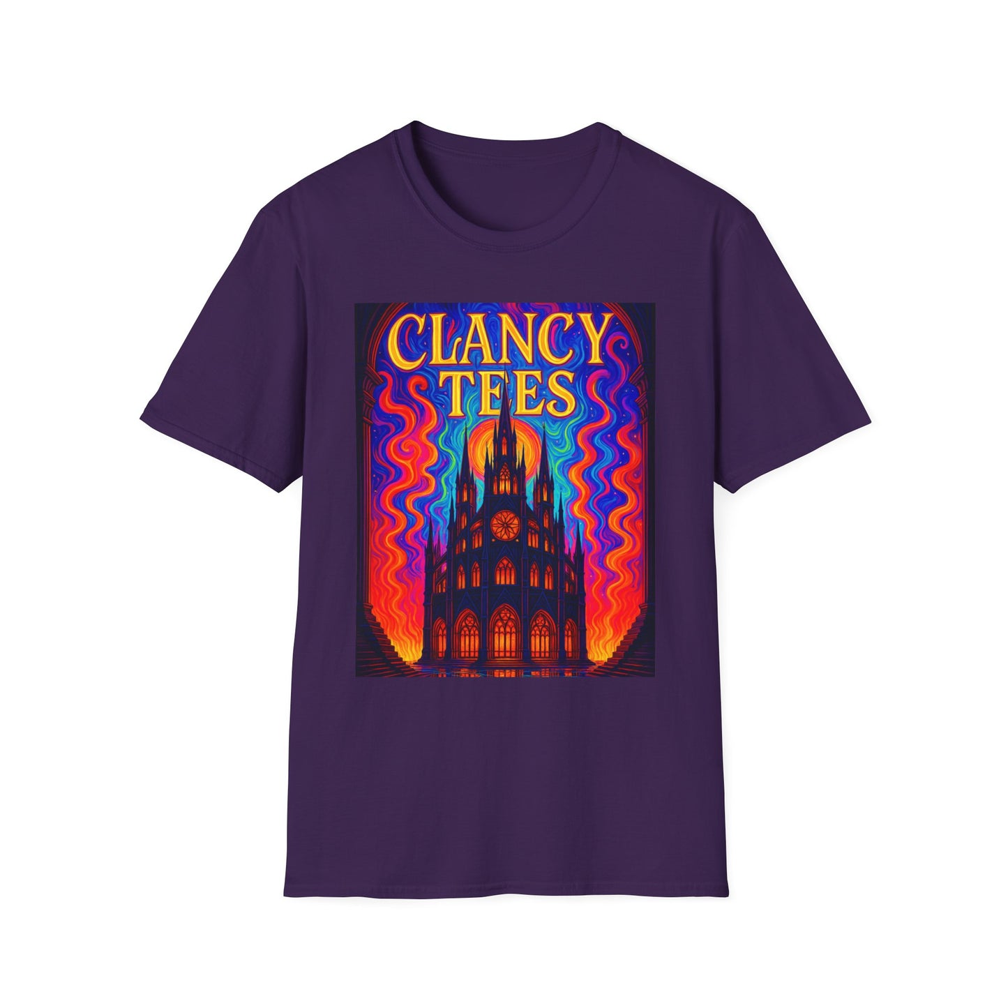 Psychedelic Cathedral Shirt – Trippy Gothic Church Tee – Gift for Art Nerds, Music Festival Fans, Visual Explorers, and Spiritual Weirdos