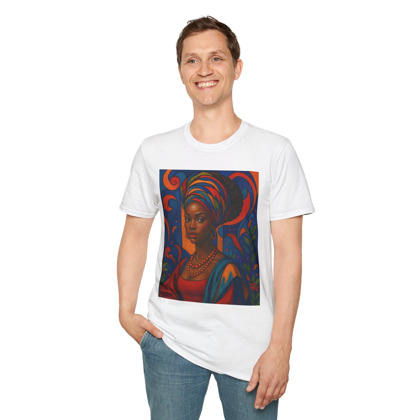 Afrocentric Queen T Shirt Bold Colorful African Art Tee for Black Women Melanin Magic Lovers Cultural Pride Streetwear and Afro Art Enthusiasts