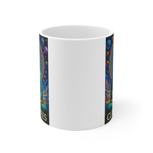 Cosmic Buddha Meditation Mug Spiritual Universe Coffee Cup Vibrant Mandala Artwork Ceramic 11oz Zen Aesthetic Gift For Mindfulness Seekers