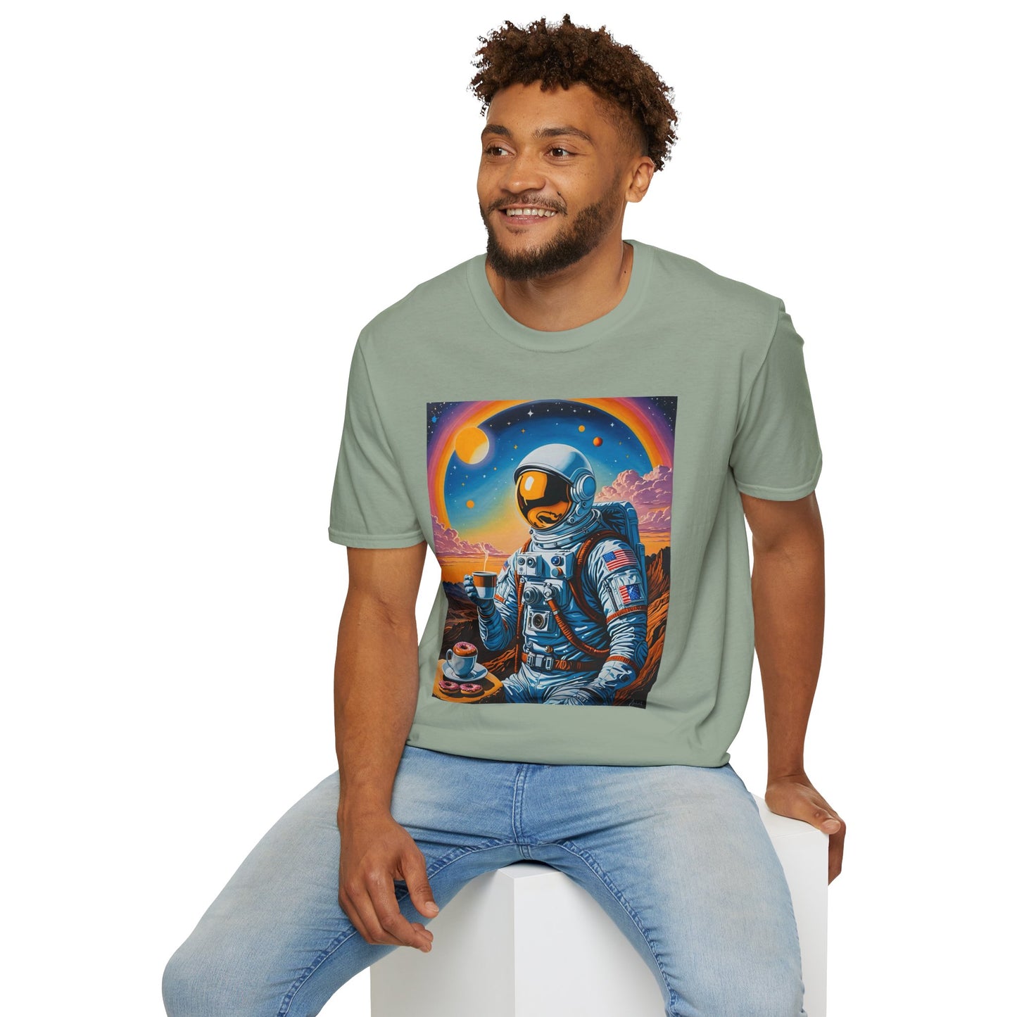 Astronaut-Themed Unisex T-Shirt, Space Lover Gift, Casual Tee, Galaxy Art Shirt, Unique Graphic Tee, Perfect for Birthdays