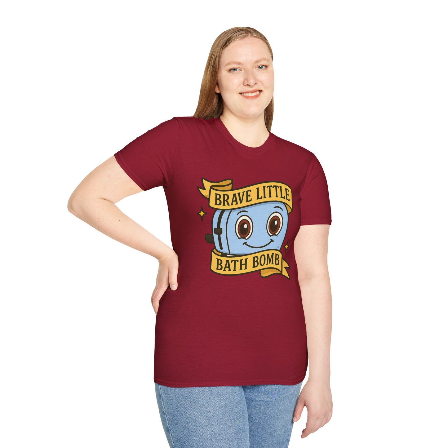 Brave Little Bath Bomb T-Shirt, Whimsical Tee for Kids, Fun Gift for Birthdays, Bath Lovers, Unique Graphic Shirt