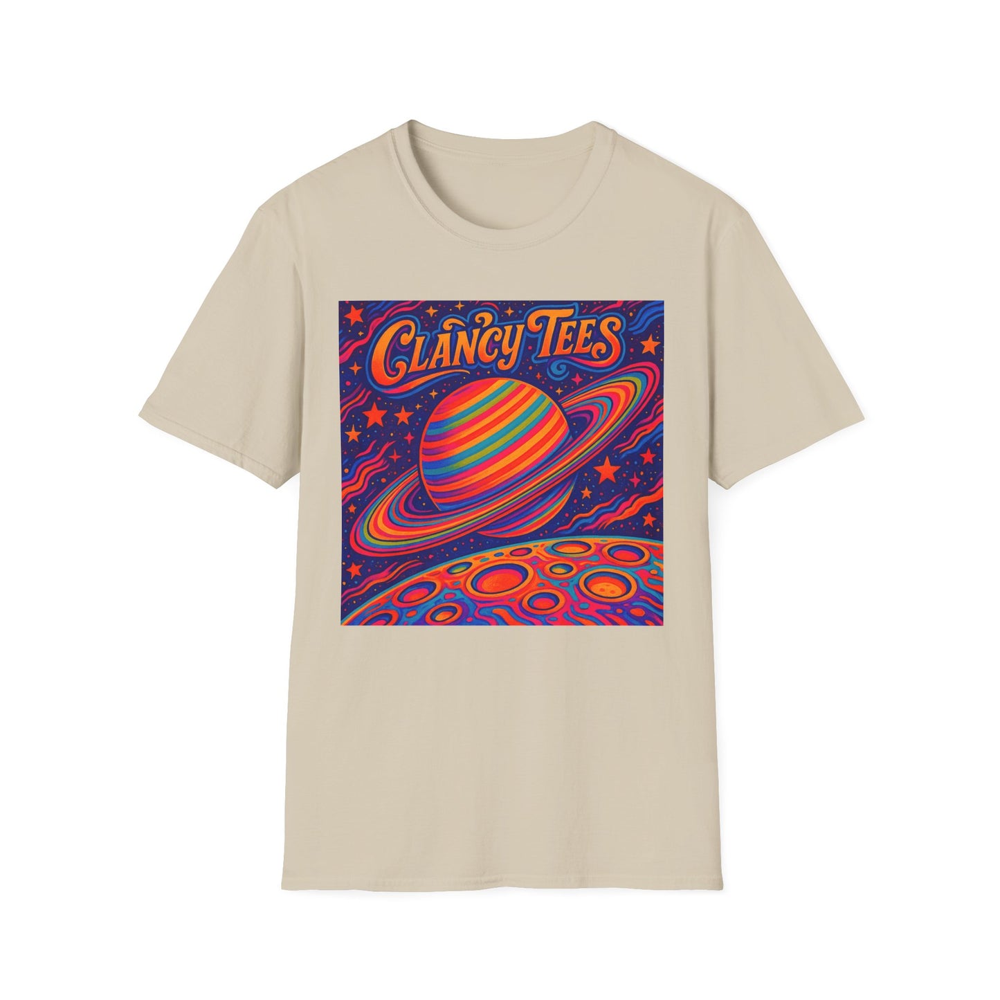 Psychedelic Saturn Shirt – Trippy Outer Space Graphic Tee with Colorful Planet Art – Gift for Stargazers, Spaceheads, and Cosmic Explorers