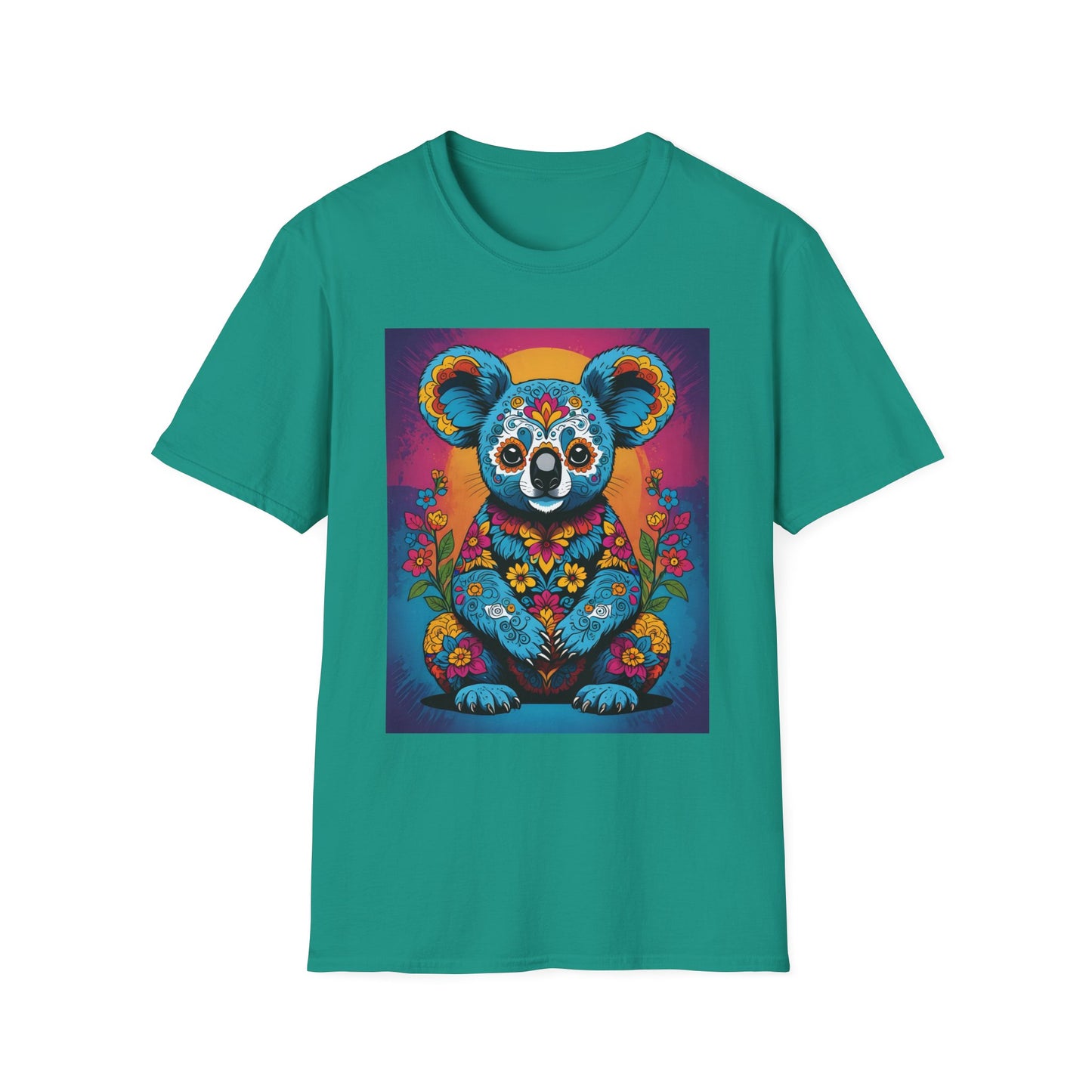 Psychedelic Koala T Shirt Trippy Animal Graphic Tee Colorful Festival Top Gift for Nature Lovers
