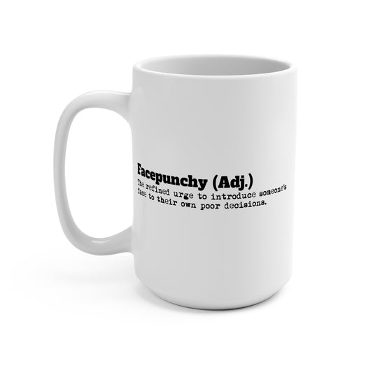 Facepunchy Definition Mug Funny Sarcastic Coffee Cup Ceramic Drinkware Gift for Coworkers