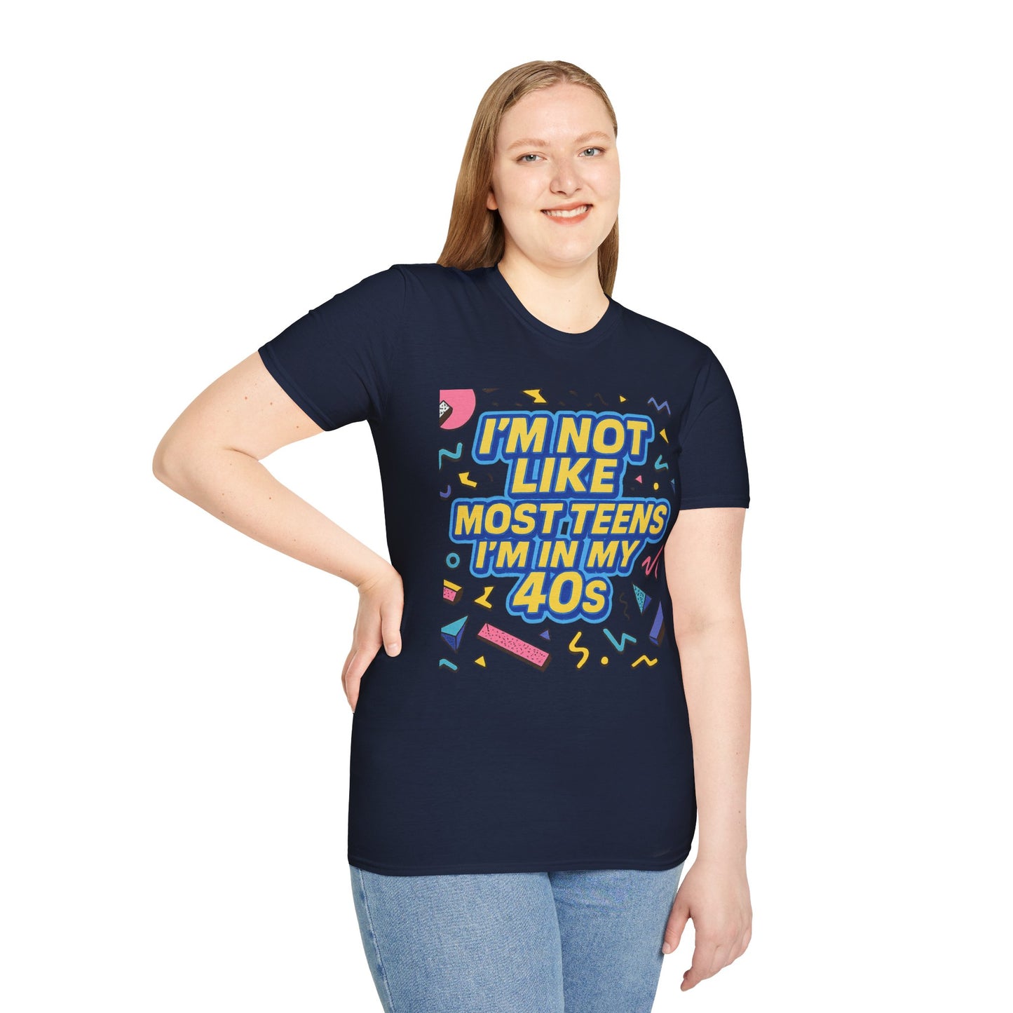I’m Not Like Most Teens I’m in My 40s Shirt Funny Retro Tee Gift for Middle Aged Millennials Gen X Humor Nostalgia Shirt for Aging with Attitude