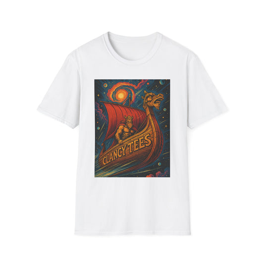 Viking Dragon Ship Shirt Norse Aesthetic Tee Mythology Graphic Gift for Fantasy Fans