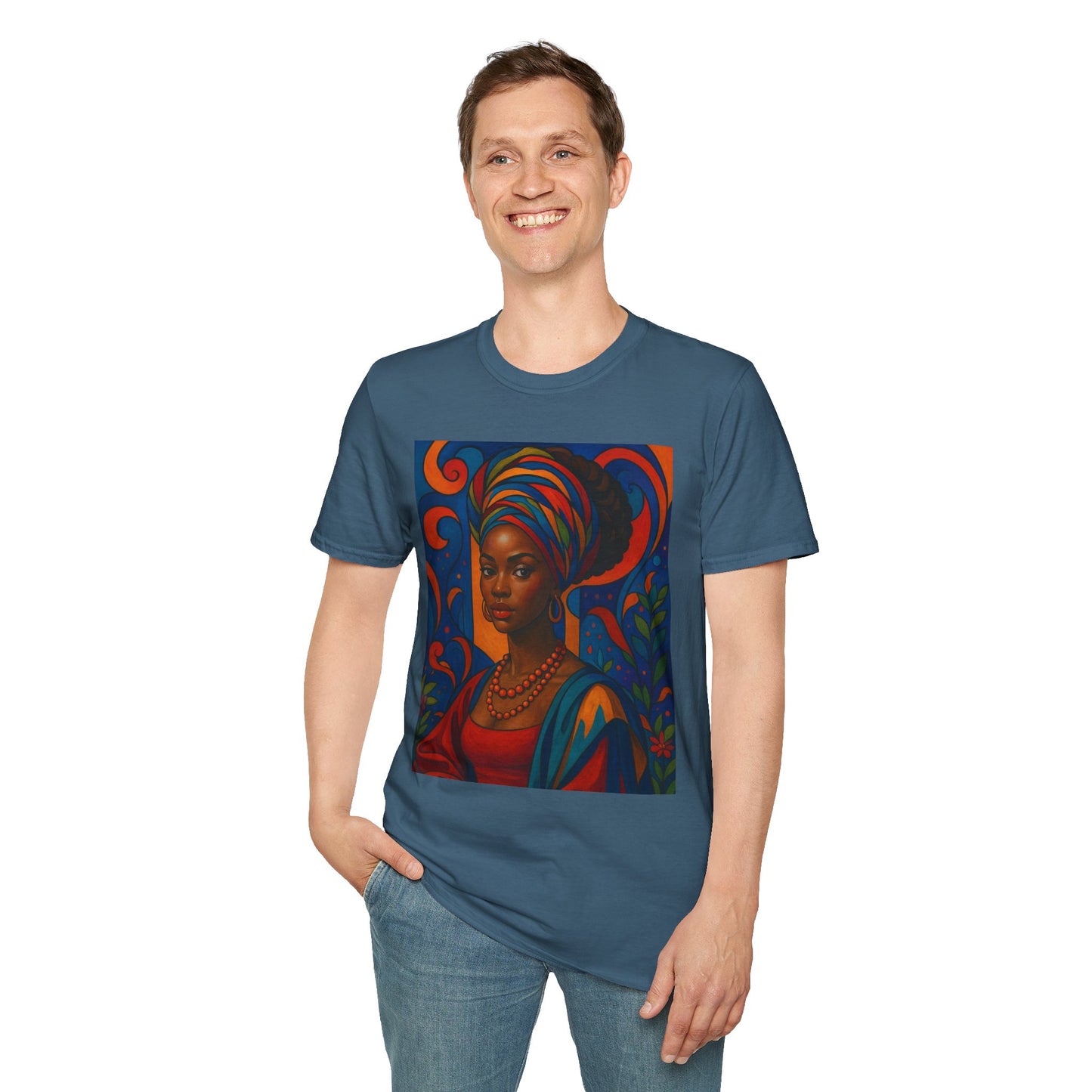 Afrocentric Queen T Shirt Bold Colorful African Art Tee for Black Women Melanin Magic Lovers Cultural Pride Streetwear and Afro Art Enthusiasts