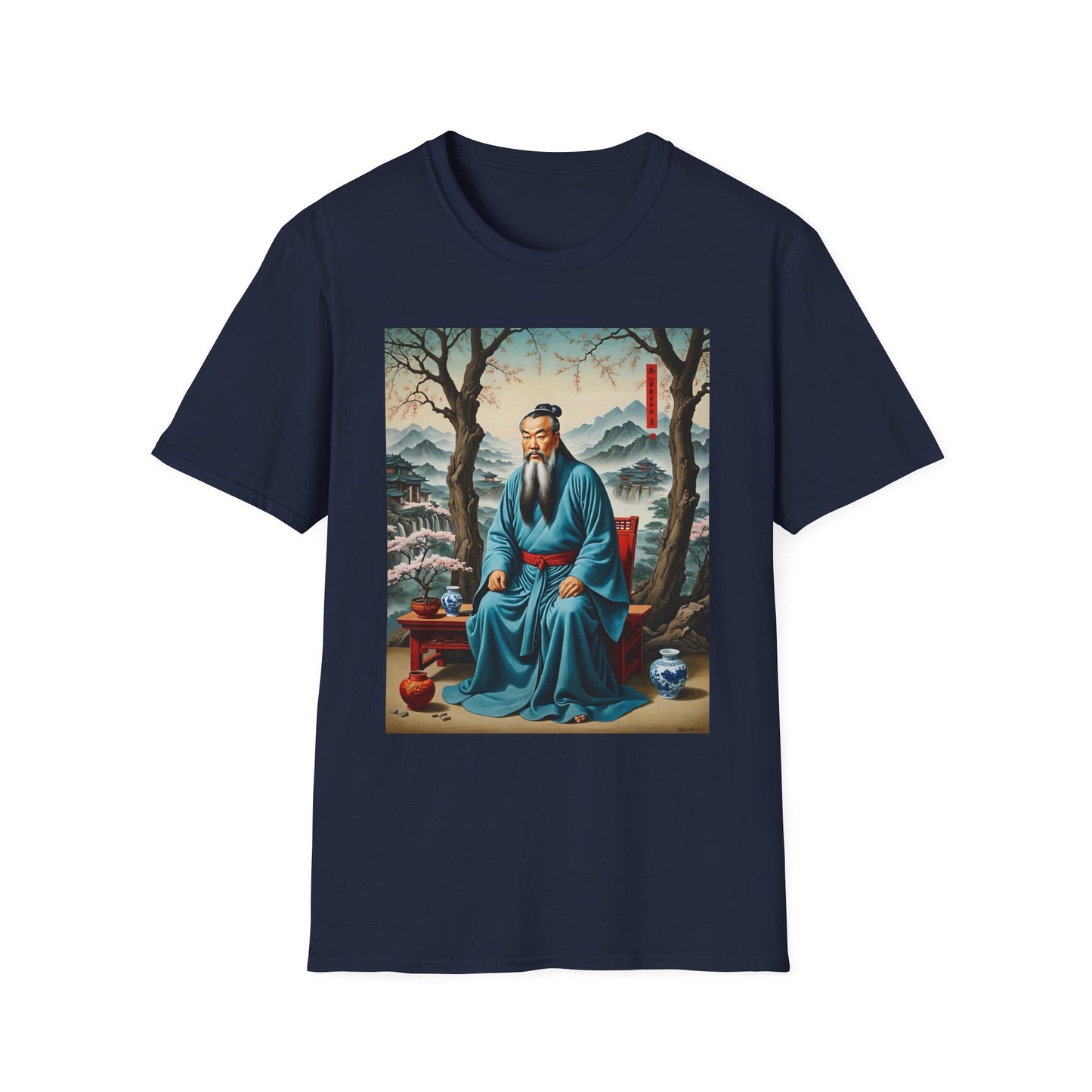 Ancient Scholar T-Shirt Eastern Wisdom Graphic Tee Traditional Art Shirt Gift for History Buffs Gift for Philosophy Fans Timeless Cultural Artwork