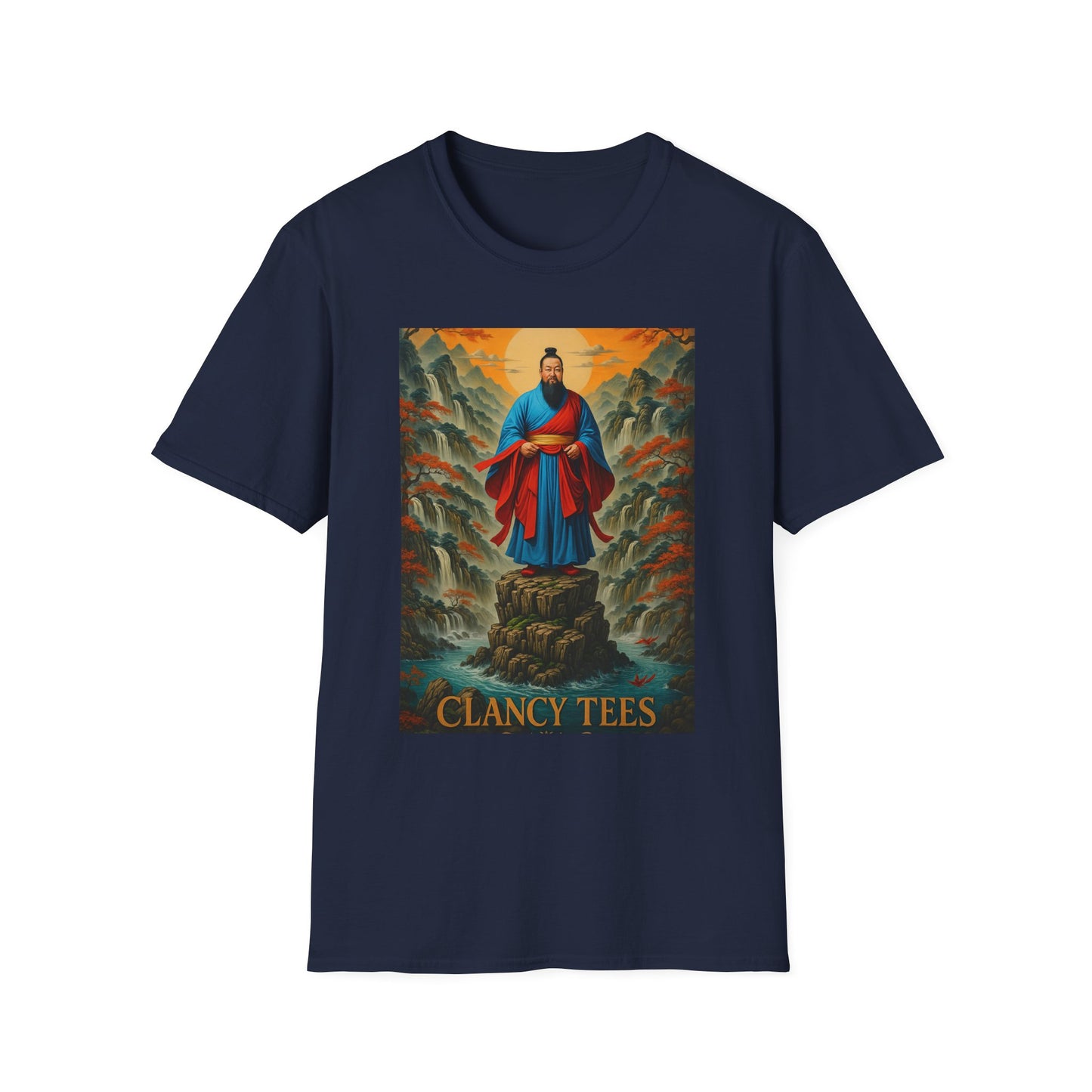 Ancient Warrior Monk T-Shirt Samurai Zen Mountain Tee Japanese Warrior Art Shirt Gift for Martial Arts Fans Gift for History Lovers Spiritual Art