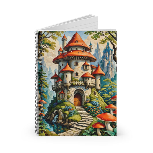 Fantasy Castle Spiral Notebook | Dream Journal, Art Sketchbook, Gift for Writers, Students, Daily Planner, Creative Inspiration