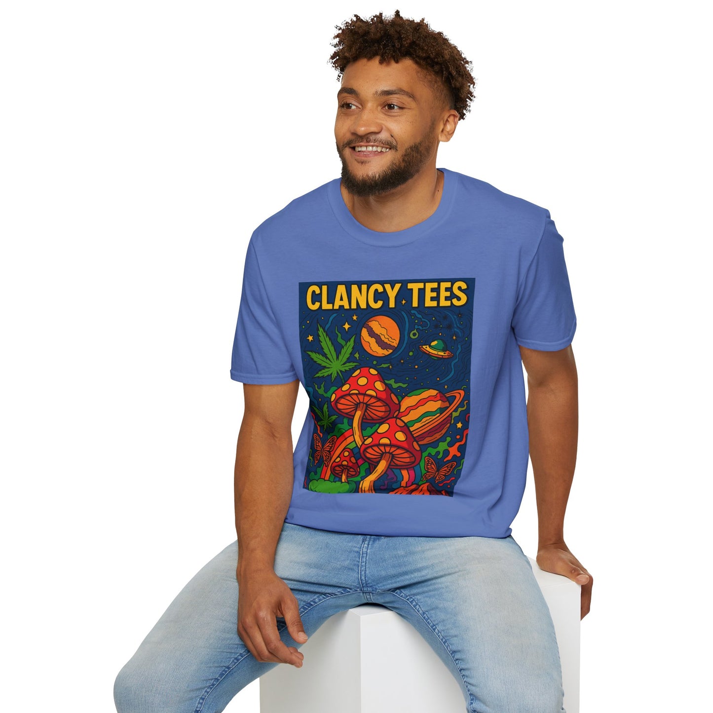 Psychedelic Mushroom T Shirt – Trippy Cosmic Graphic Tee, Stoner Festival Top, Gift for Psychedelic Art Lovers