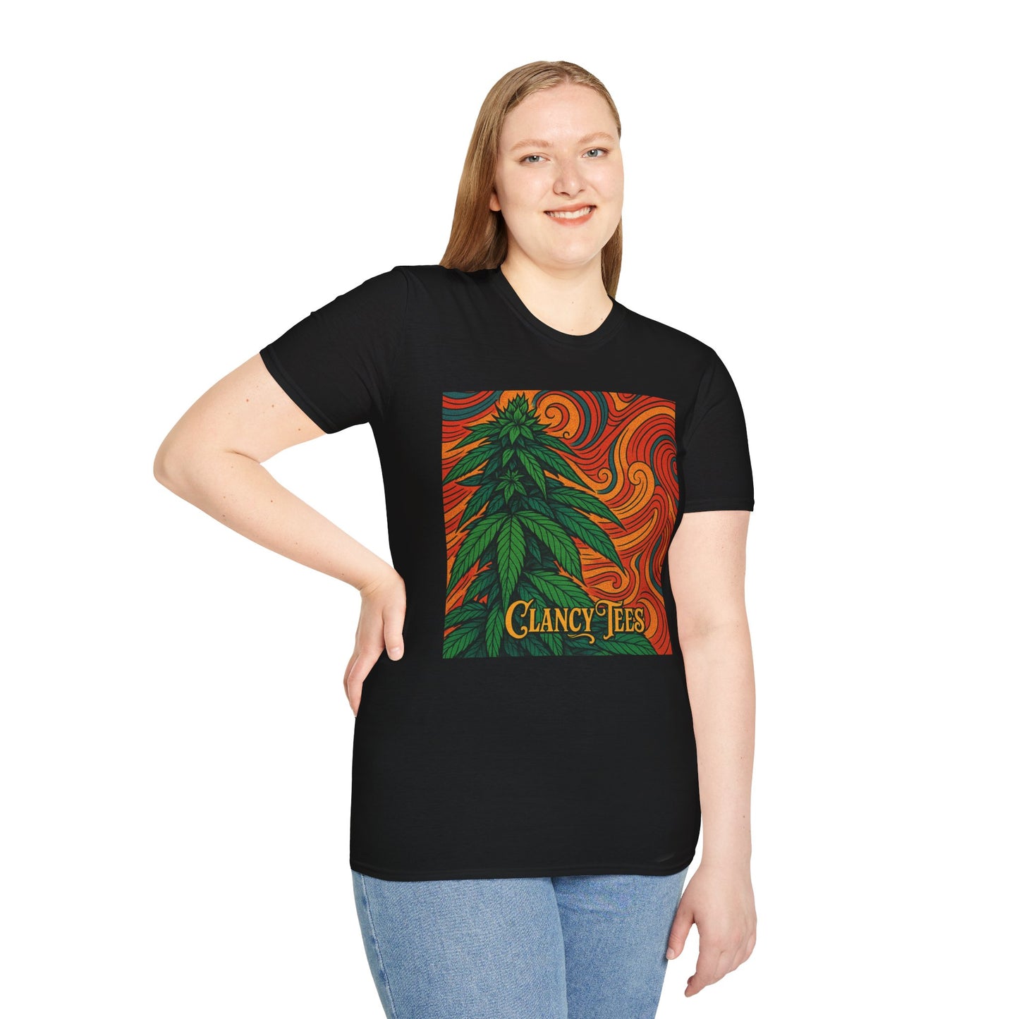 Artistic Cannabis Unisex T-Shirt | Chill Vibes | Eco-Friendly Tee | Gift for Smokers | Festival Wear | Casual Style