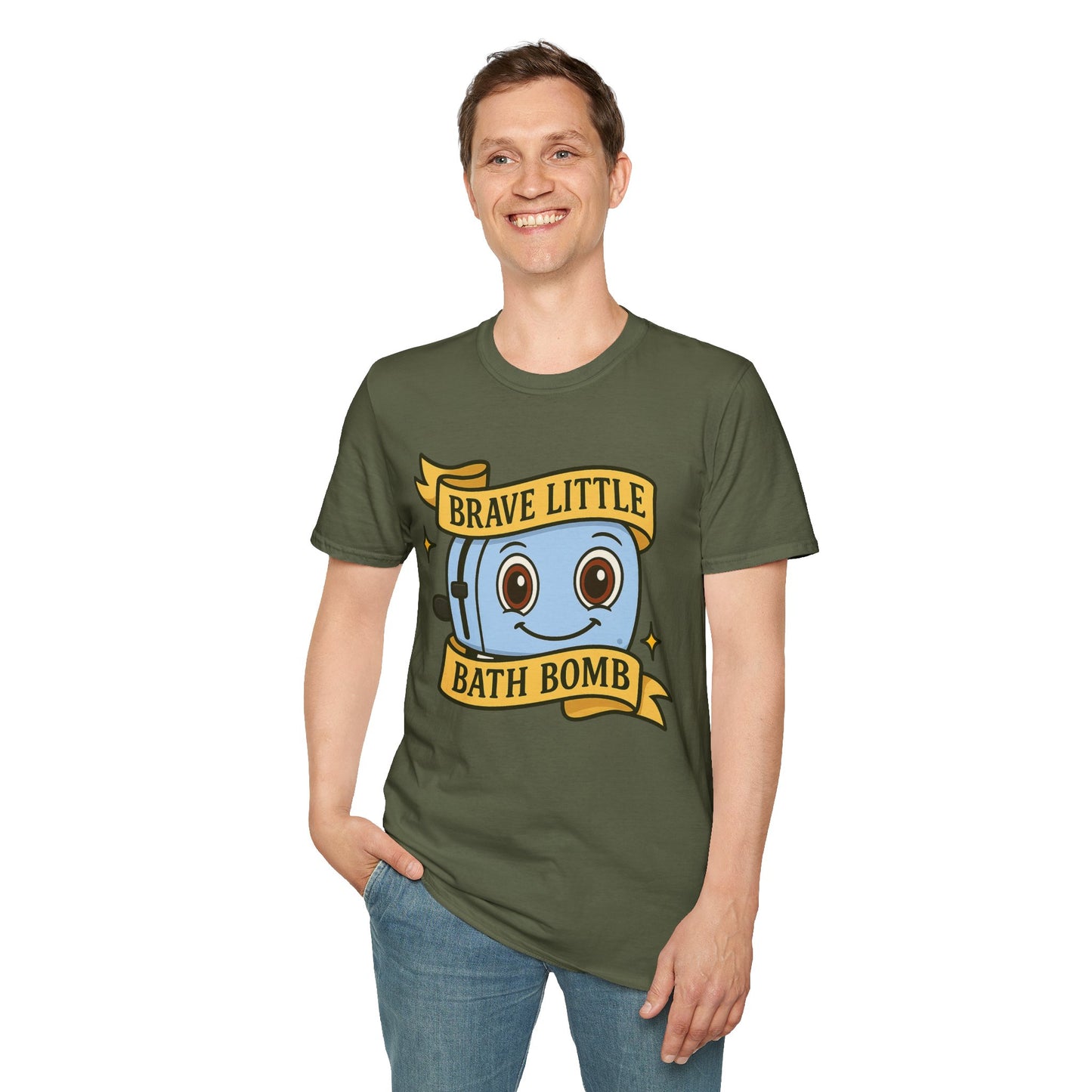 Brave Little Bath Bomb T-Shirt, Whimsical Tee for Kids, Fun Gift for Birthdays, Bath Lovers, Unique Graphic Shirt