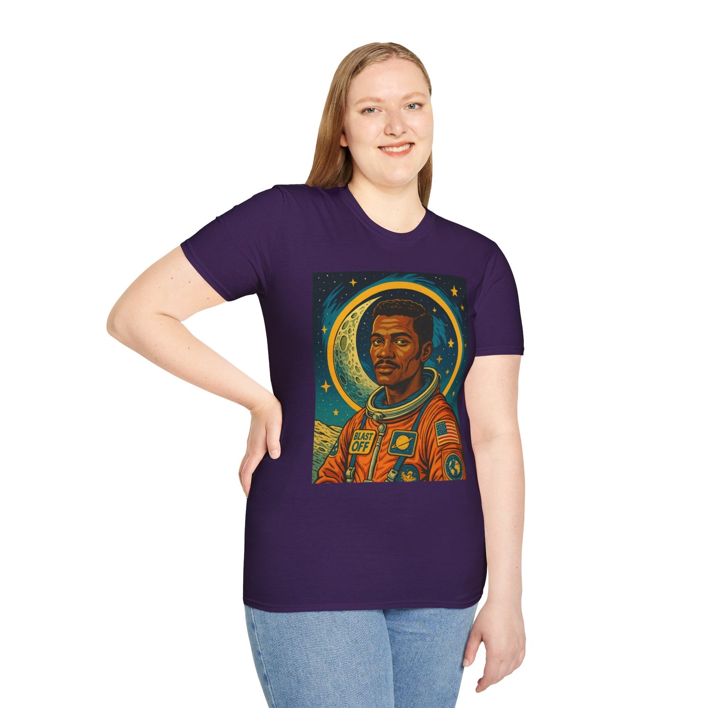Afrofuturist Astronaut Shirt – Retro Space Art Tee – Gift for Sci-Fi Fans, Black Space History Buffs, Dreamers, Visionaries, and Cosmic Thinkers