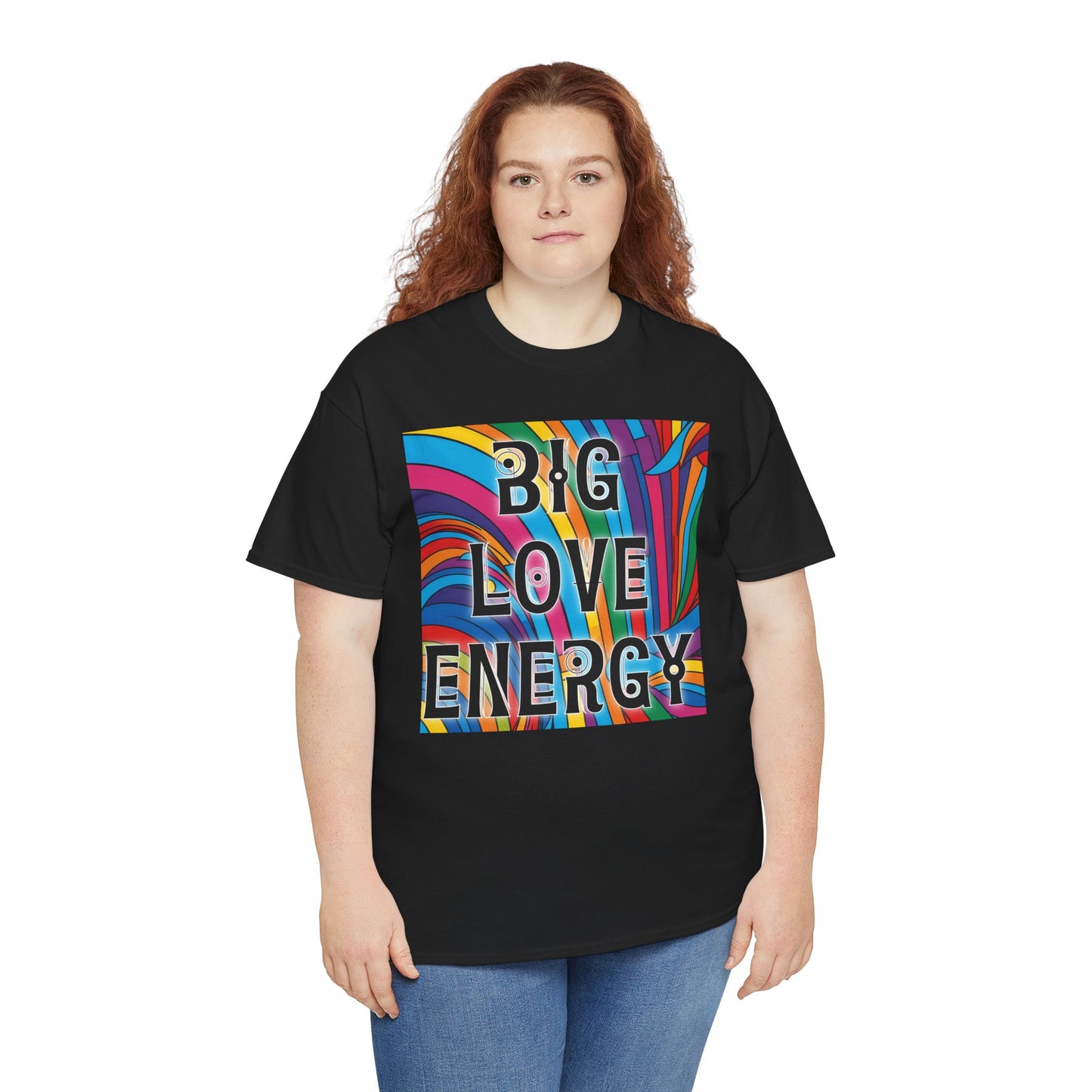 Big Love Energy Tee – Bold Rainbow Graphic T-Shirt