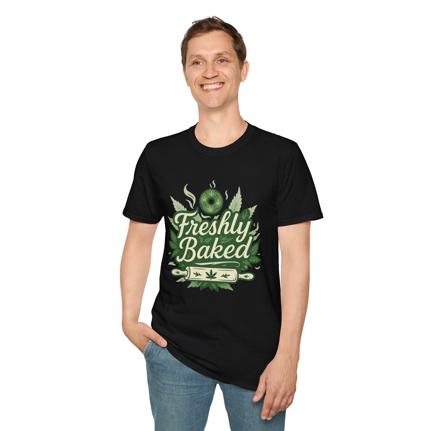 Freshly Baked T-Shirt, Unisex Graphic Tee for Cooks, Foodies, Parties, 420 Celebrations, Unique Gift Idea