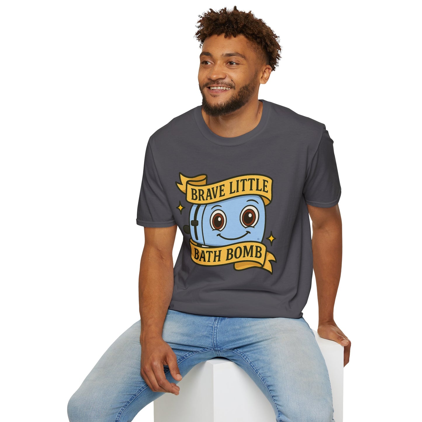 Brave Little Bath Bomb T-Shirt, Whimsical Tee for Kids, Fun Gift for Birthdays, Bath Lovers, Unique Graphic Shirt