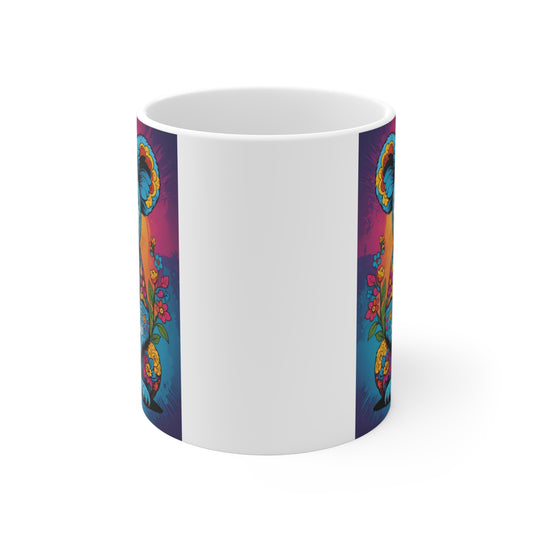 Colorful Koala Coffee Mug 11oz Ceramic Cup Day Of The Dead Inspired Drinkware Vibrant Floral Artwork Unique Animal Design For Coffee Tea And More