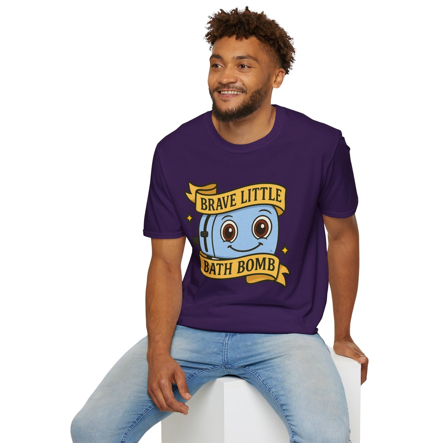 Brave Little Bath Bomb T-Shirt, Whimsical Tee for Kids, Fun Gift for Birthdays, Bath Lovers, Unique Graphic Shirt