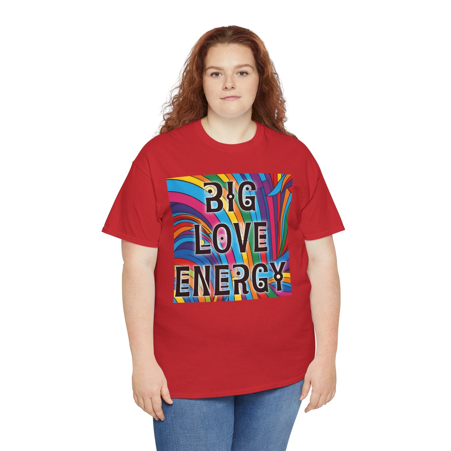 Big Love Energy Tee – Bold Rainbow Graphic T-Shirt