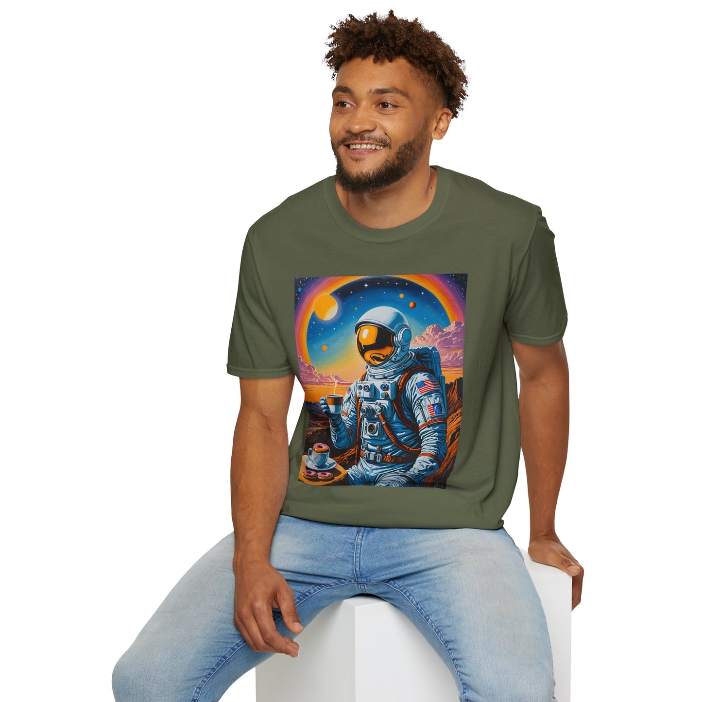 Astronaut-Themed Unisex T-Shirt, Space Lover Gift, Casual Tee, Galaxy Art Shirt, Unique Graphic Tee, Perfect for Birthdays
