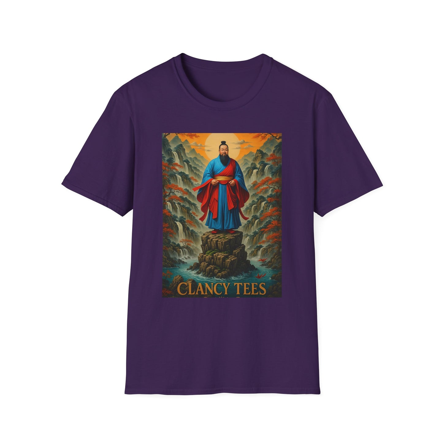 Ancient Warrior Monk T-Shirt Samurai Zen Mountain Tee Japanese Warrior Art Shirt Gift for Martial Arts Fans Gift for History Lovers Spiritual Art