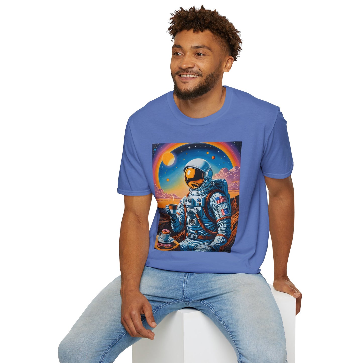 Astronaut-Themed Unisex T-Shirt, Space Lover Gift, Casual Tee, Galaxy Art Shirt, Unique Graphic Tee, Perfect for Birthdays