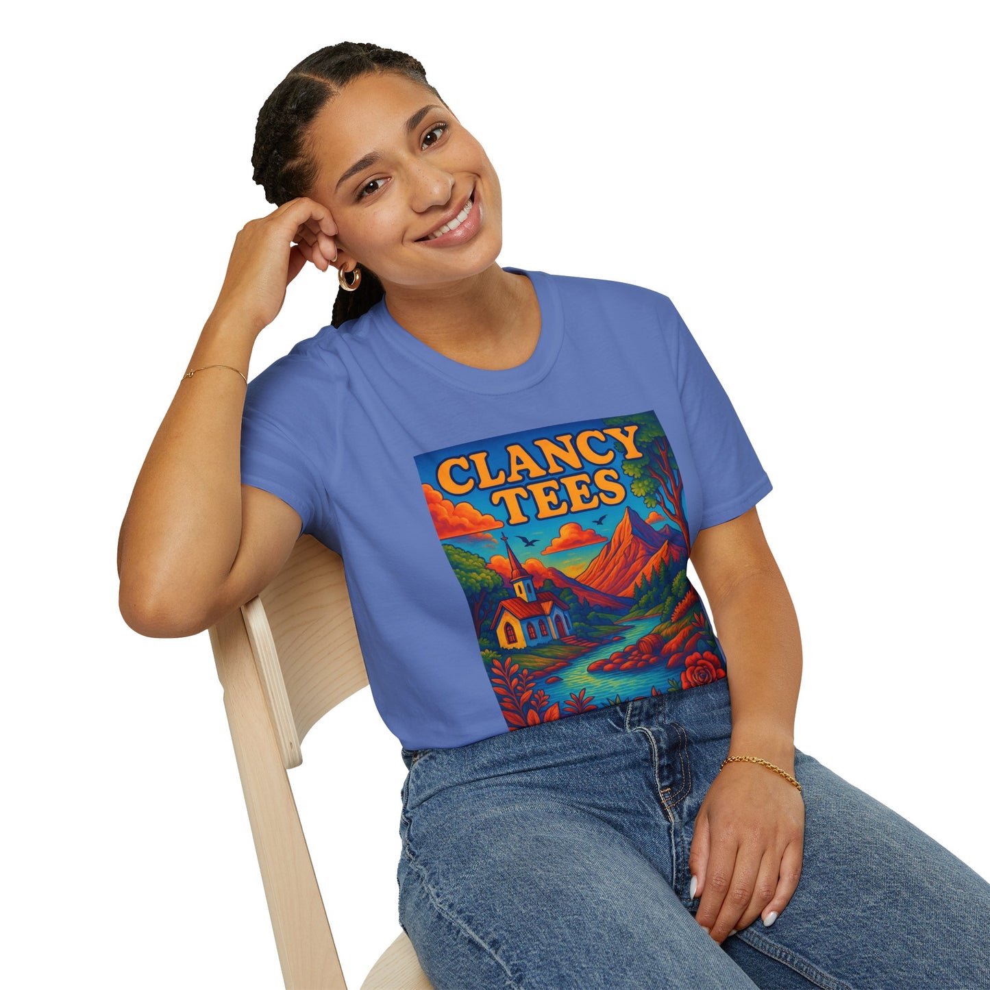 Vibrant Scenic Unisex T-Shirt, Outdoor Adventure Tee, Nature Lover Apparel, Art-Inspired Casual Wear, Gift for All Occasions, Clancy Tees
