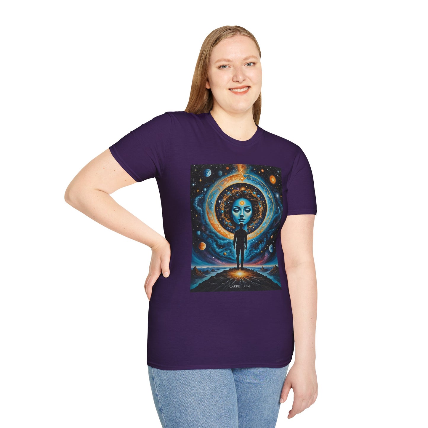 Cosmic Portal T-Shirt – Surreal Galaxy Art Tee – Gift for Spiritual Thinkers, Psychedelic Art Lovers, and Astral Projection Enthusiasts