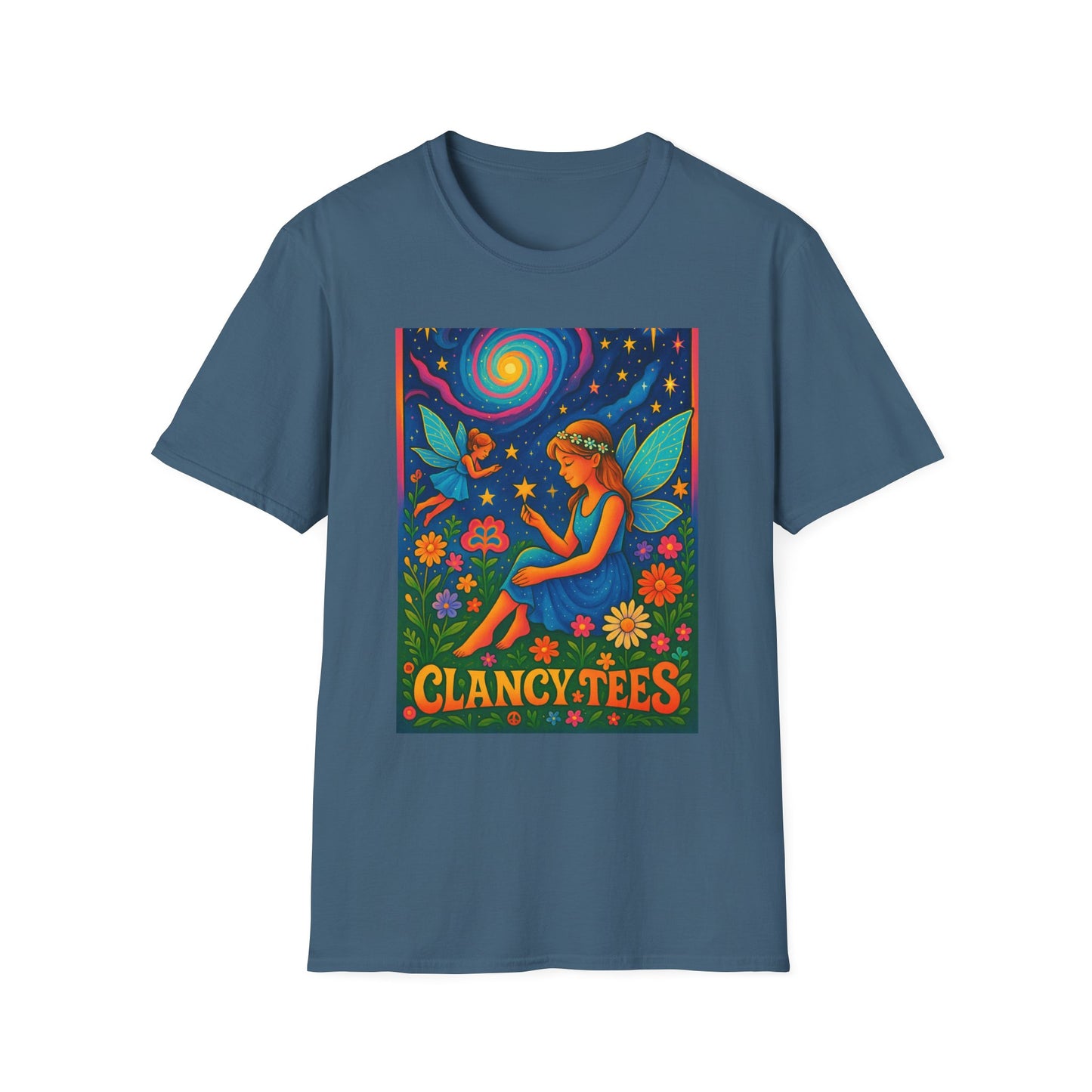 Fairy Garden T-Shirt Whimsical Fantasy Graphic Tee Cosmic Nature Shirt Gift for Dreamers Gift for Fairy Lovers Vibrant Magical Artwork