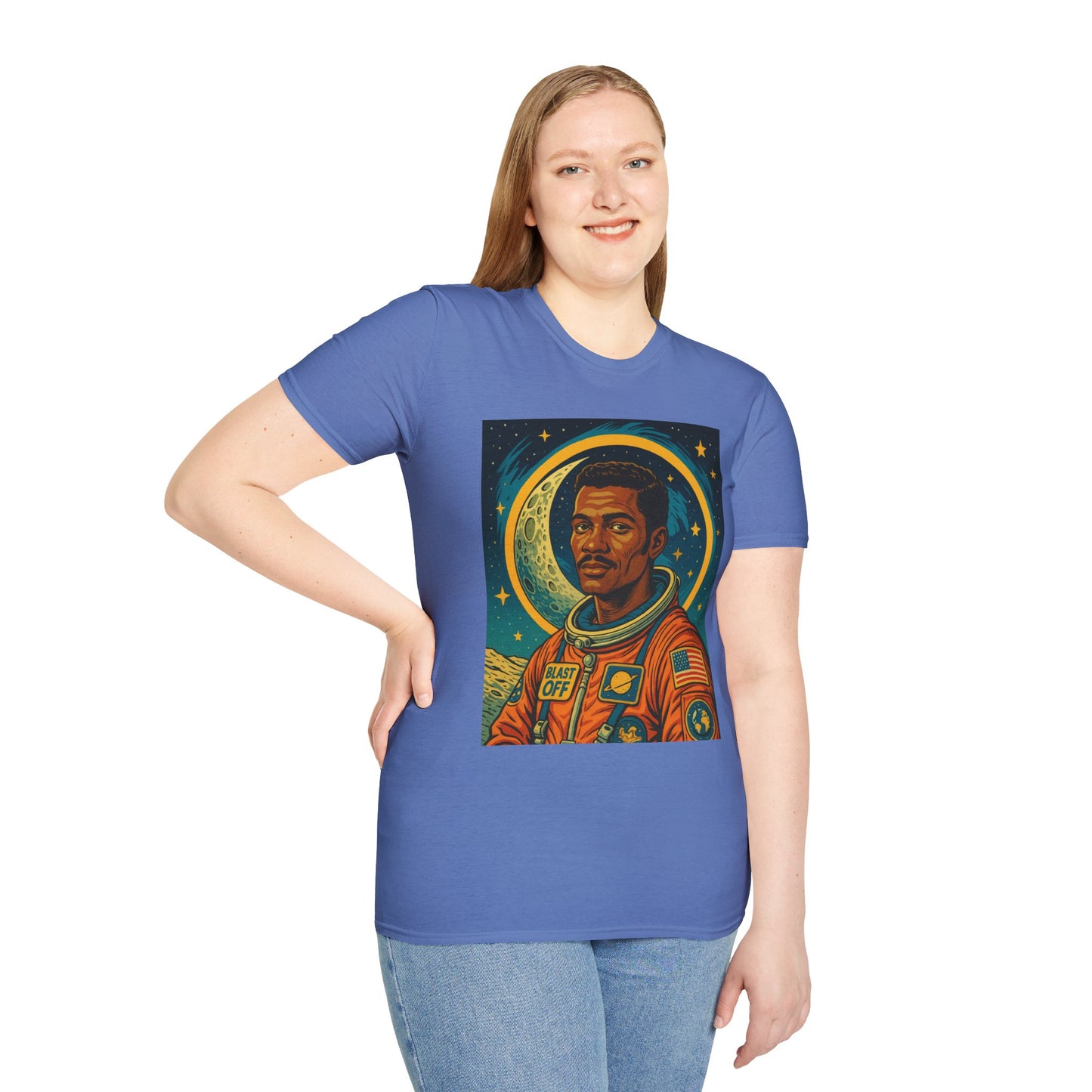 Afrofuturist Astronaut Shirt – Retro Space Art Tee – Gift for Sci-Fi Fans, Black Space History Buffs, Dreamers, Visionaries, and Cosmic Thinkers