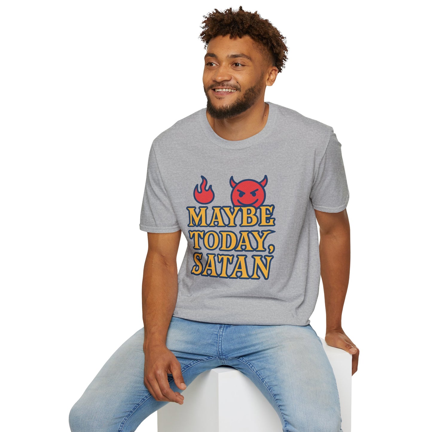 Maybe Today Satan Shirt – Funny Sarcastic Devil Tee | Bold Anti-Motivation Graphic | Snarky Spiritual Humor Shirt | Clancy Tees Original