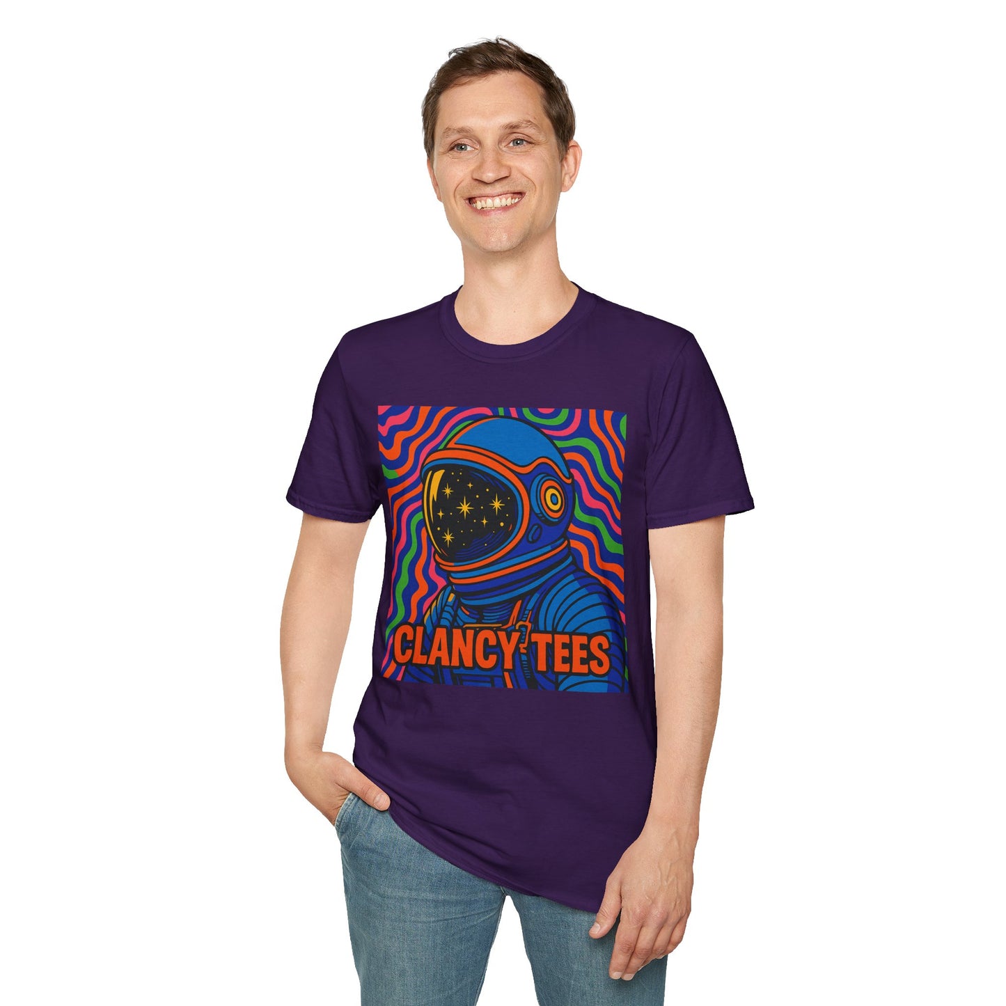 Cosmic Astronaut T-Shirt - Unisex Softstyle Tee, Space Lover Gift, Retro Vibes, Festival Wear, Graphic Tee