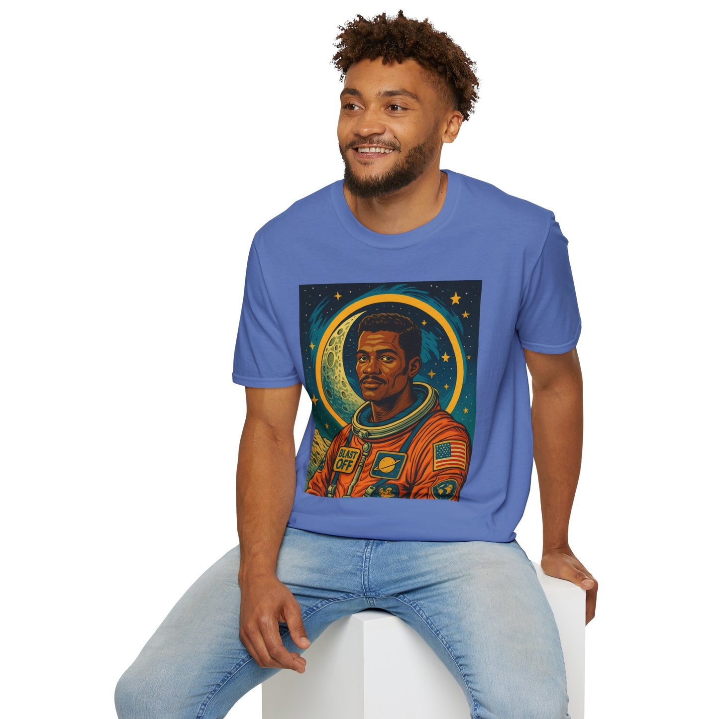 Afrofuturist Astronaut Shirt – Retro Space Art Tee – Gift for Sci-Fi Fans, Black Space History Buffs, Dreamers, Visionaries, and Cosmic Thinkers