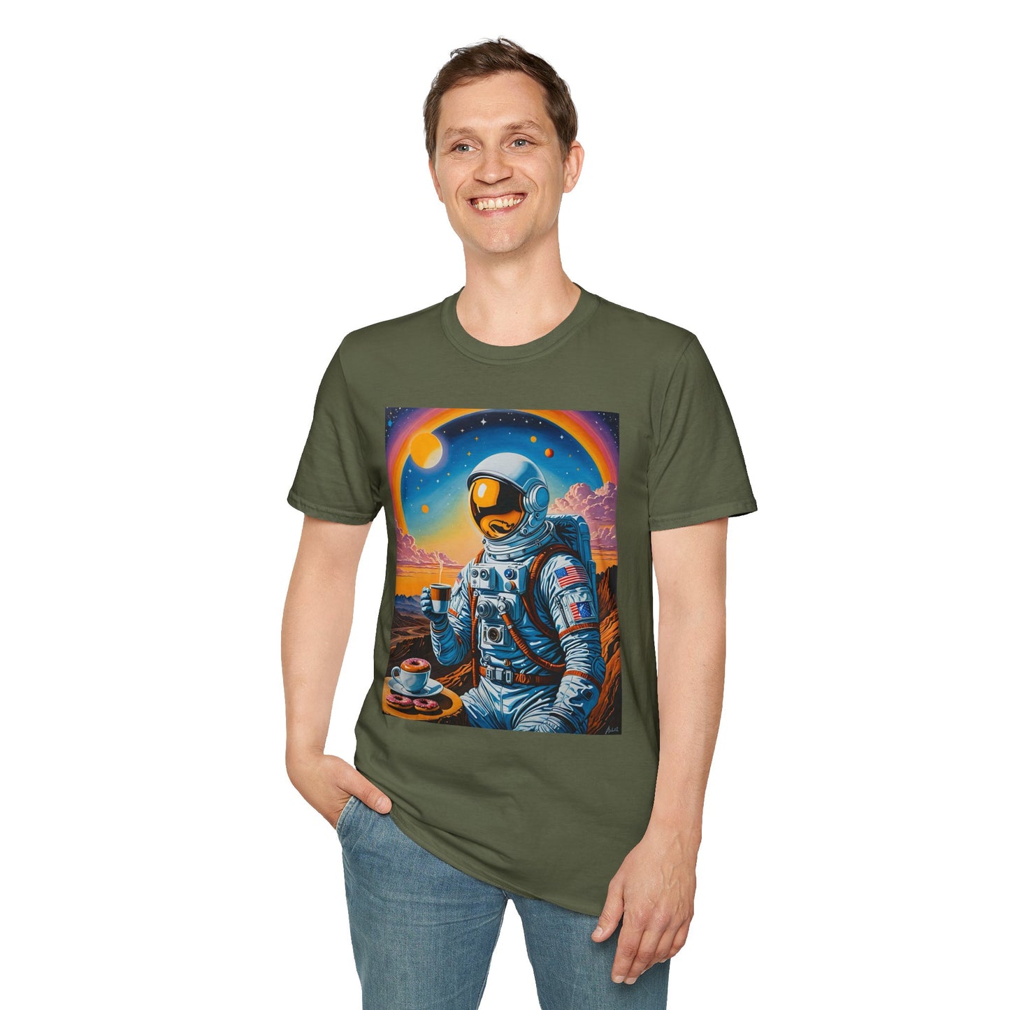 Astronaut-Themed Unisex T-Shirt, Space Lover Gift, Casual Tee, Galaxy Art Shirt, Unique Graphic Tee, Perfect for Birthdays