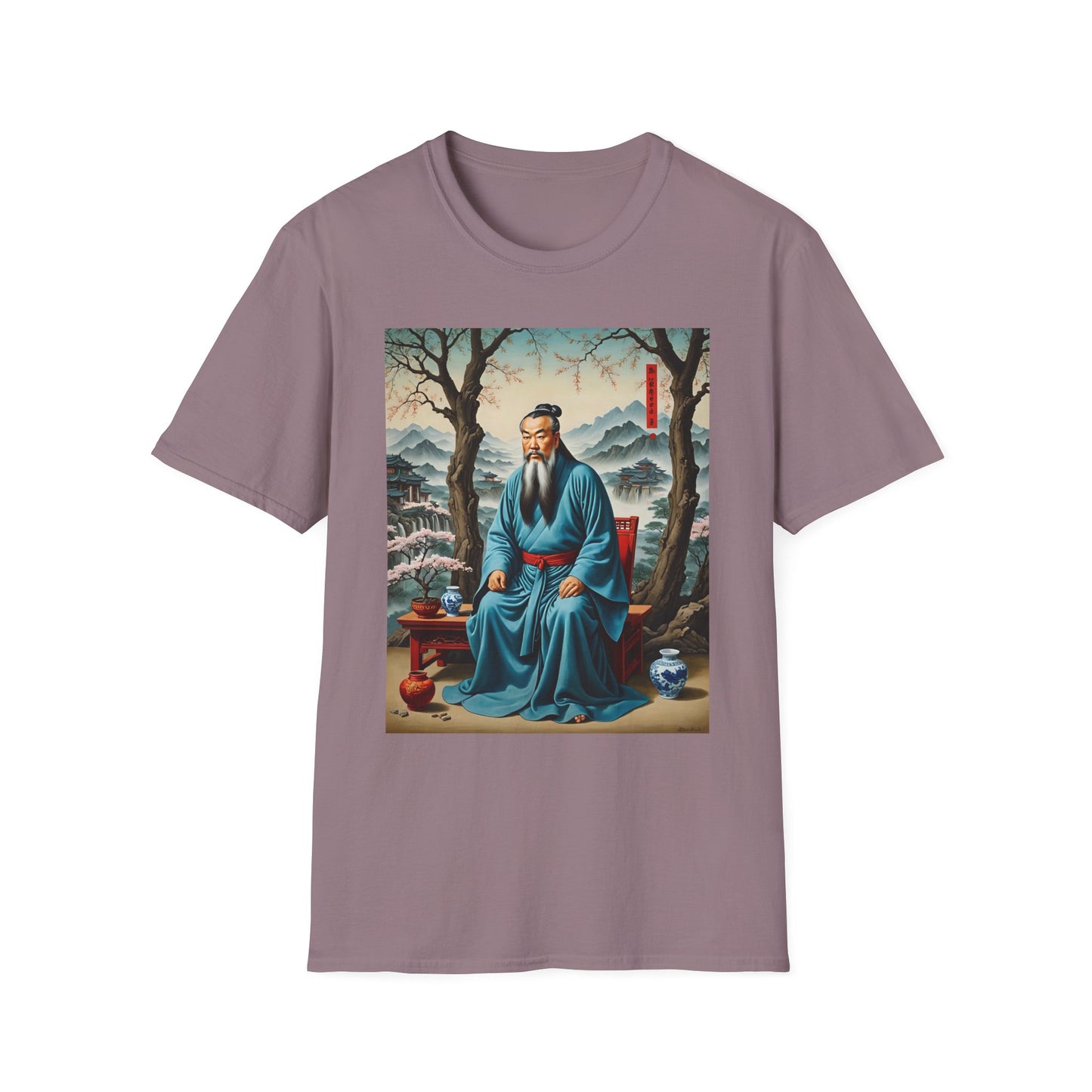 Ancient Scholar T-Shirt Eastern Wisdom Graphic Tee Traditional Art Shirt Gift for History Buffs Gift for Philosophy Fans Timeless Cultural Artwork