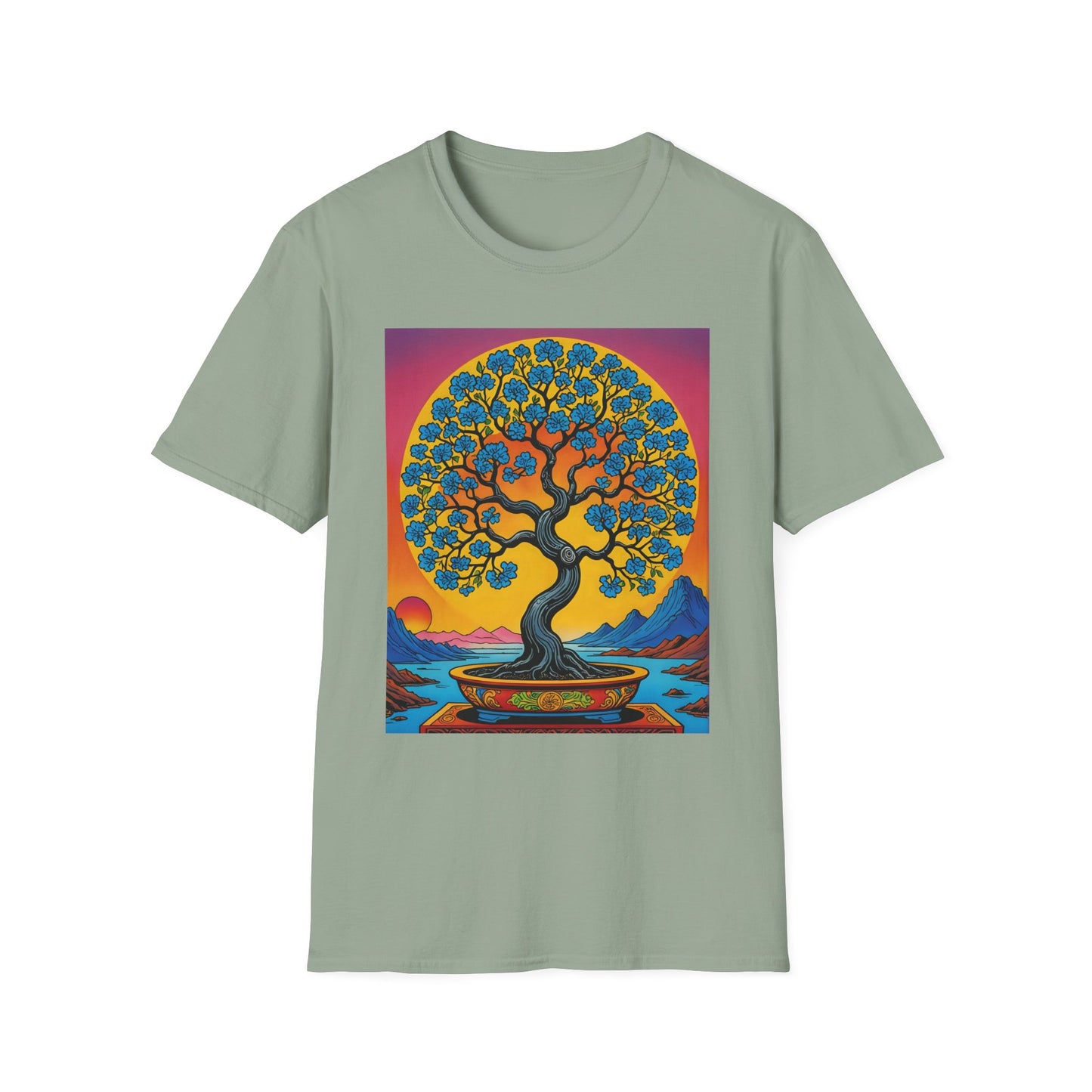 Spiritual Tree Graphic T-Shirt | Unisex Softstyle Tee | Nature Lover Gift | Bohemian Apparel | Yoga Shirt | Eco-Friendly Clothing | Art Tee