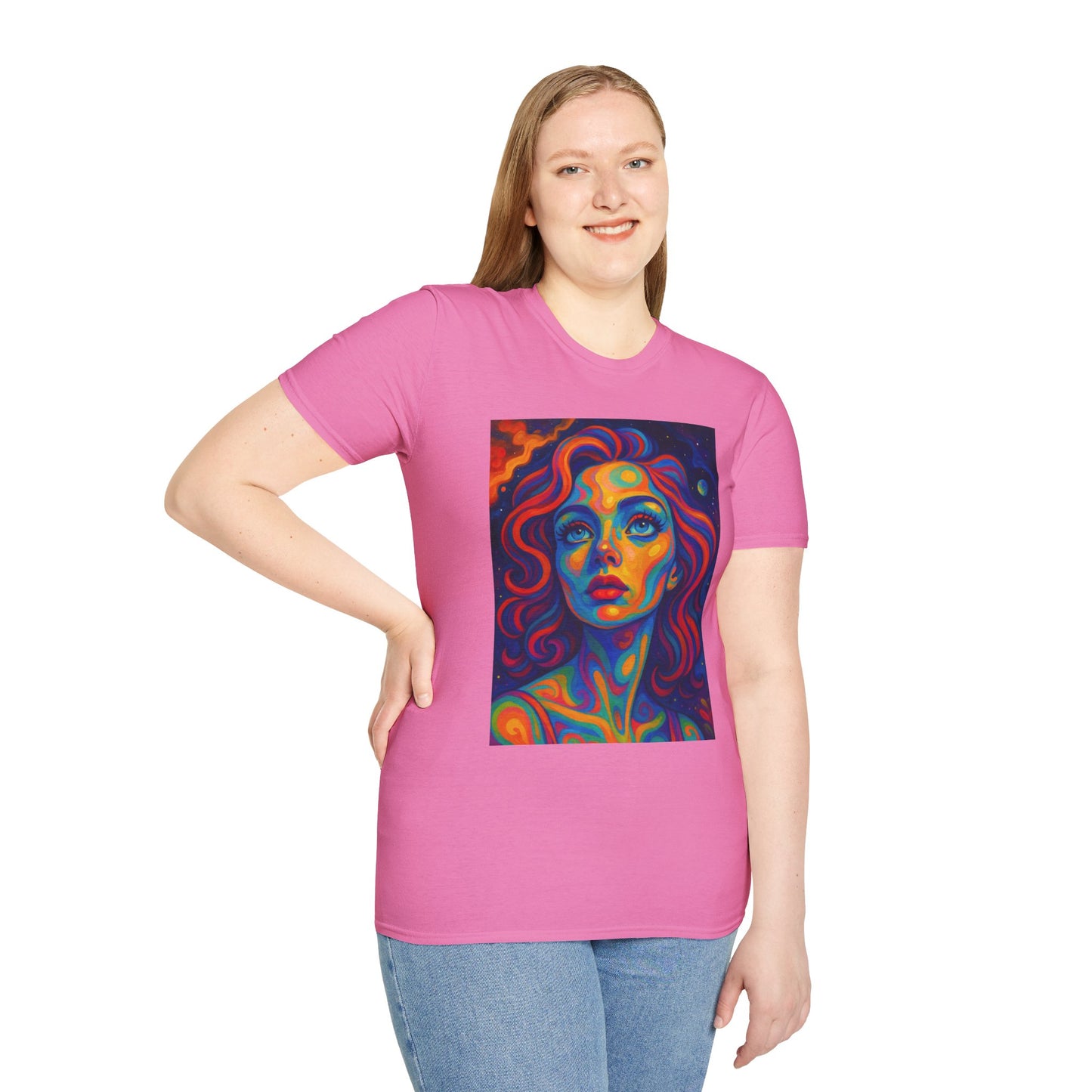 Psychedelic Woman Face Shirt | Trippy Pop Art T-Shirt | Colorful Surreal Portrait Tee | Gift for Art Lovers