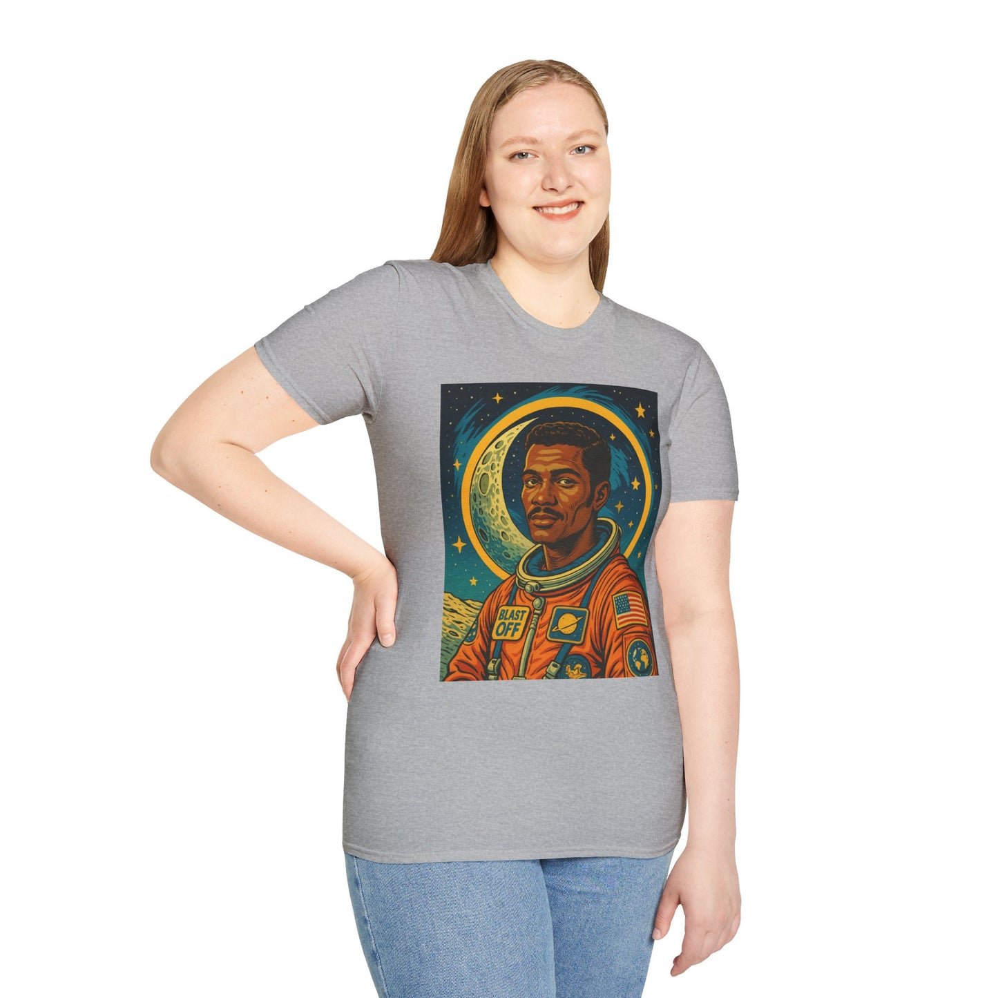 Afrofuturist Astronaut Shirt – Retro Space Art Tee – Gift for Sci-Fi Fans, Black Space History Buffs, Dreamers, Visionaries, and Cosmic Thinkers