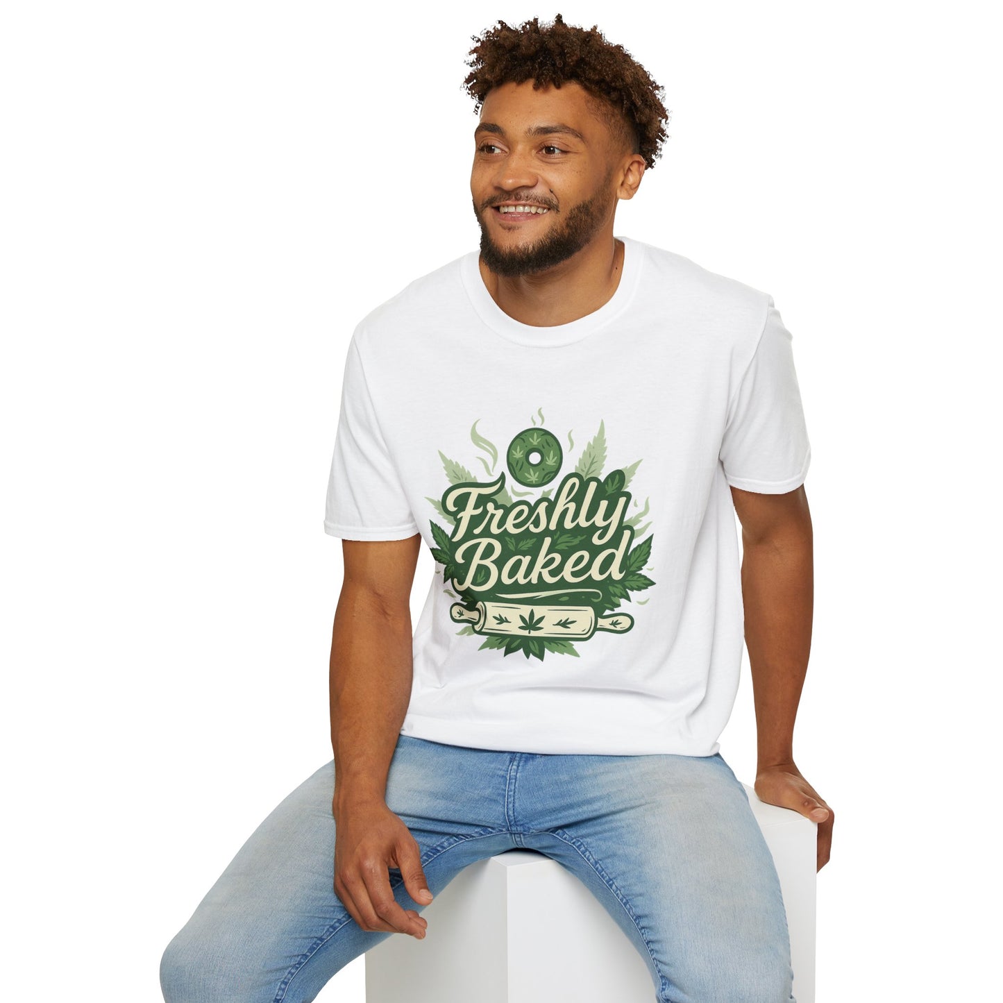 Freshly Baked T-Shirt, Unisex Graphic Tee for Cooks, Foodies, Parties, 420 Celebrations, Unique Gift Idea