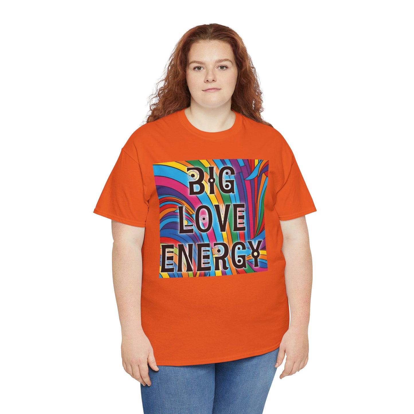 Big Love Energy Tee – Bold Rainbow Graphic T-Shirt