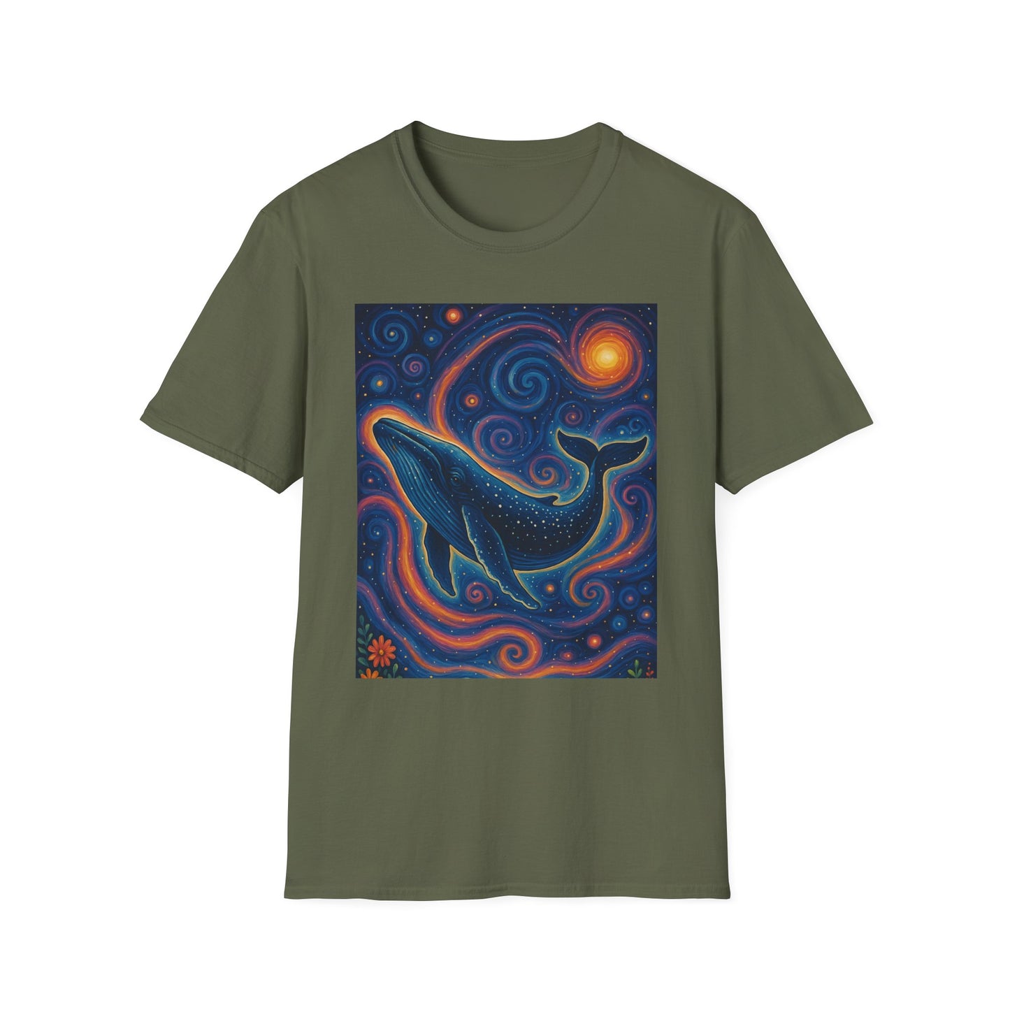 Cosmic Whale T-Shirt – Surreal Space Ocean Graphic Tee – Spiritual Whale Shirt Gift for Dreamers, Stargazers, Nature Nerds & Trippy Art Collectors