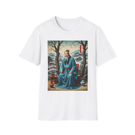 Ancient Scholar T-Shirt Eastern Wisdom Graphic Tee Traditional Art Shirt Gift for History Buffs Gift for Philosophy Fans Timeless Cultural Artwork