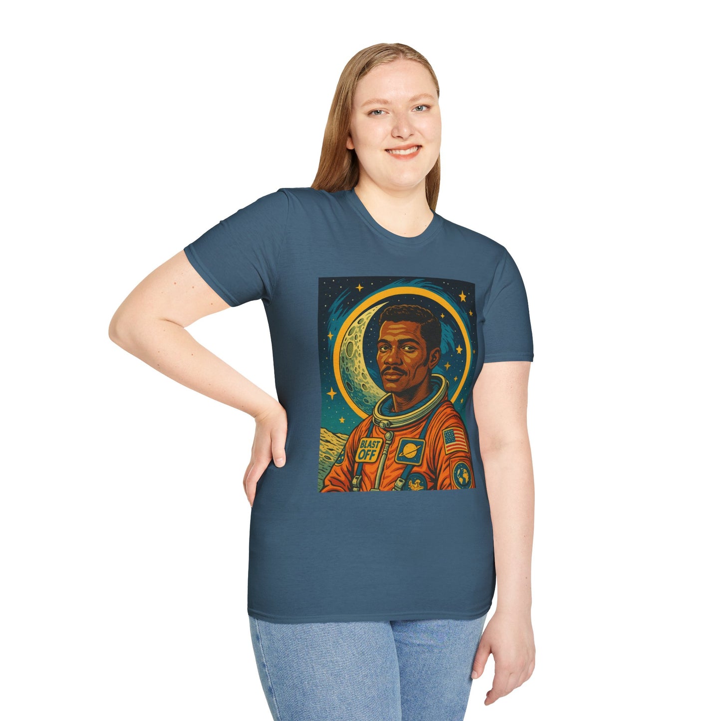 Afrofuturist Astronaut Shirt – Retro Space Art Tee – Gift for Sci-Fi Fans, Black Space History Buffs, Dreamers, Visionaries, and Cosmic Thinkers