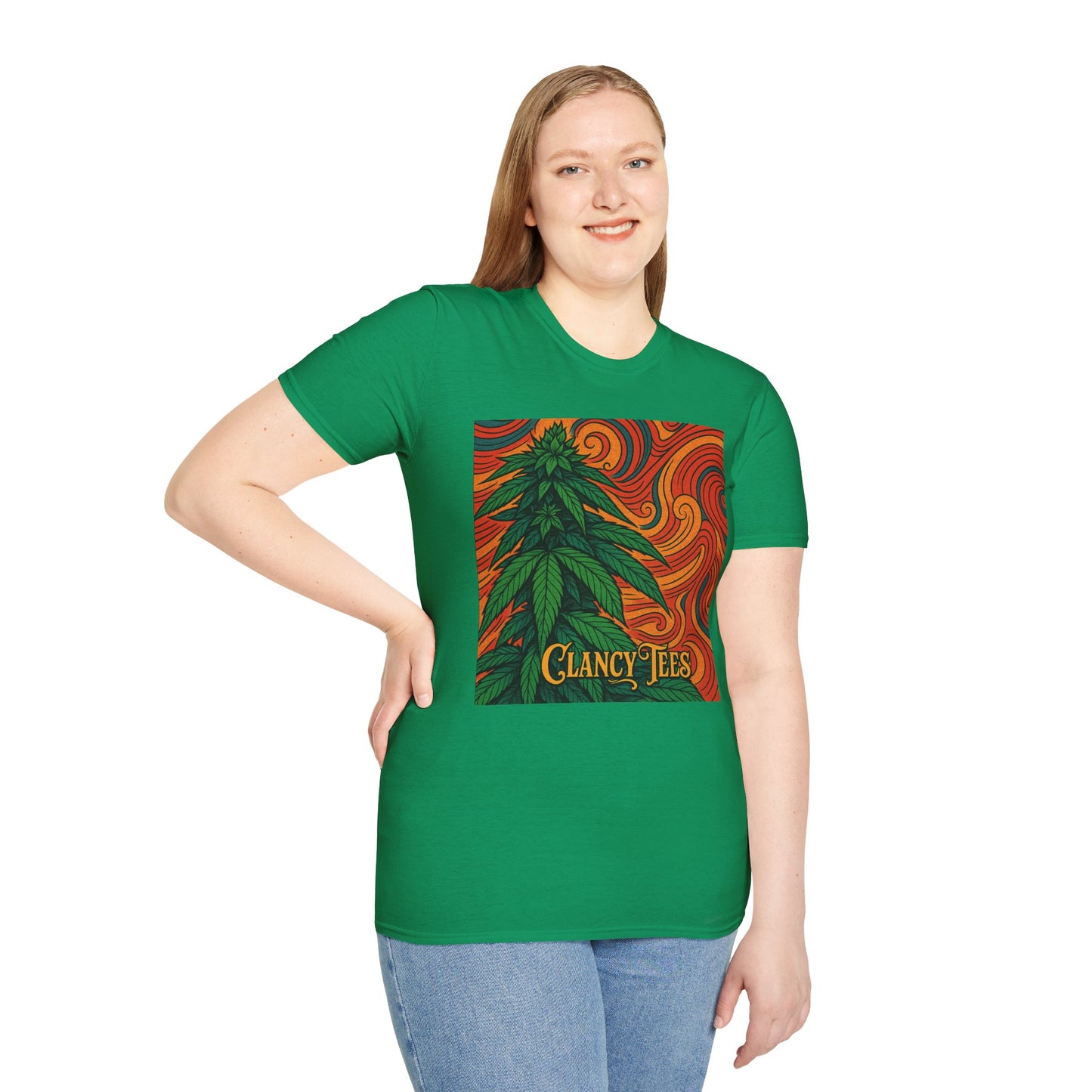Artistic Cannabis Unisex T-Shirt | Chill Vibes | Eco-Friendly Tee | Gift for Smokers | Festival Wear | Casual Style