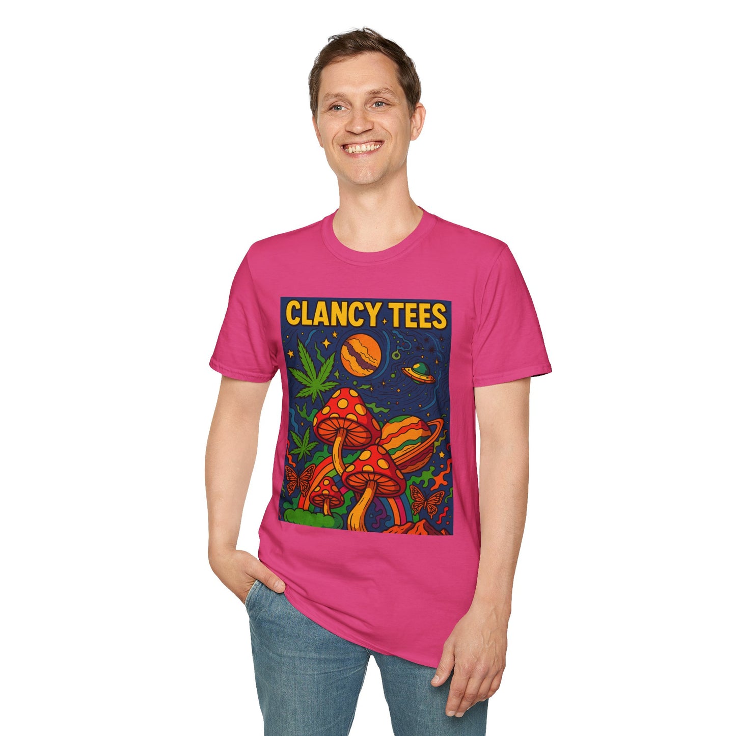 Psychedelic Mushroom T Shirt – Trippy Cosmic Graphic Tee, Stoner Festival Top, Gift for Psychedelic Art Lovers