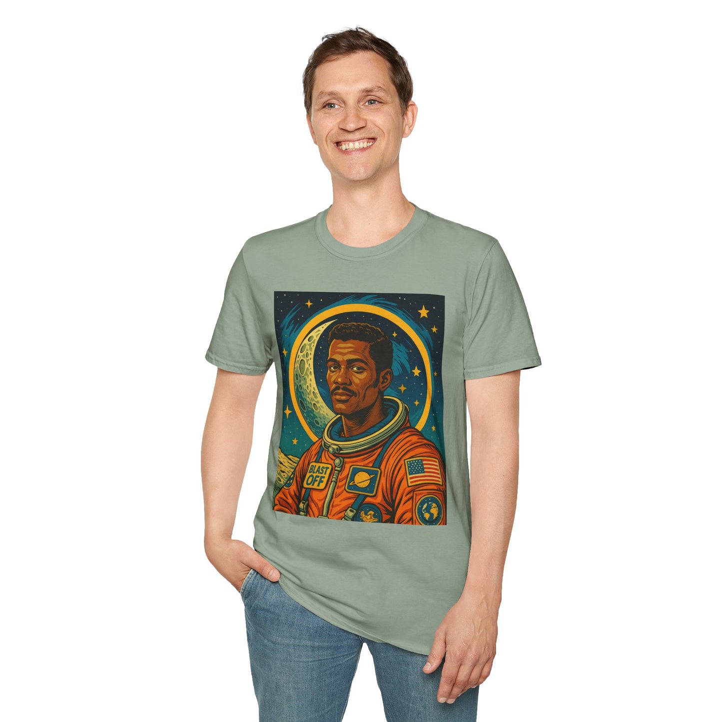 Afrofuturist Astronaut Shirt – Retro Space Art Tee – Gift for Sci-Fi Fans, Black Space History Buffs, Dreamers, Visionaries, and Cosmic Thinkers