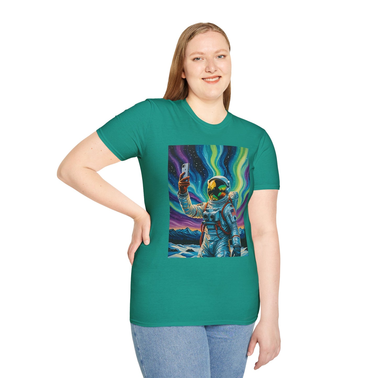 Vibrant Astronaut T-Shirt - Cosmic Vibes, Space Lover Gift, Unisex Casual Wear, Unique Graphic Tee, Festival Fashion